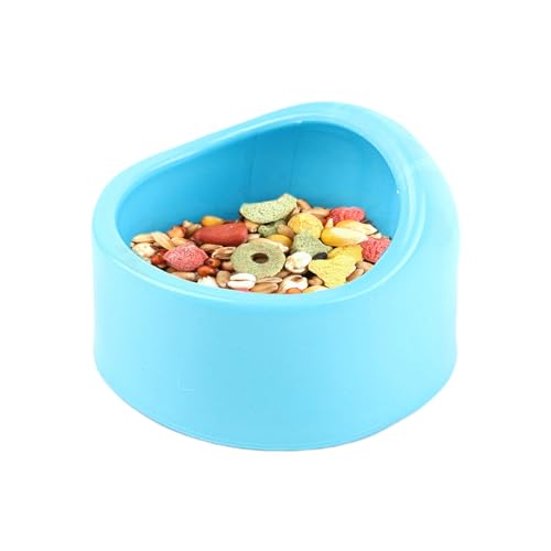 Futternapf für Haustiere, kleine Keramik-Futter- und Wasserschüssel, glatte Oberflächen, für Kaninchen, Hamster, Rennmäuse und andere kleine Haustiere, Blau von Lumiscent