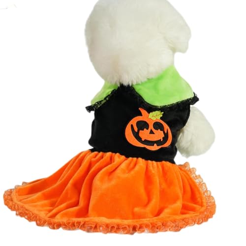 Halloween-Hundekleider-Rock,Halloween-Hundekleid, Hund Halloween Tutu, Hunde-Halloween-Kleid, lustiges Haustierkostüm, Rock-Outfit für kleine mittelgroße Hunde von Lumiscent
