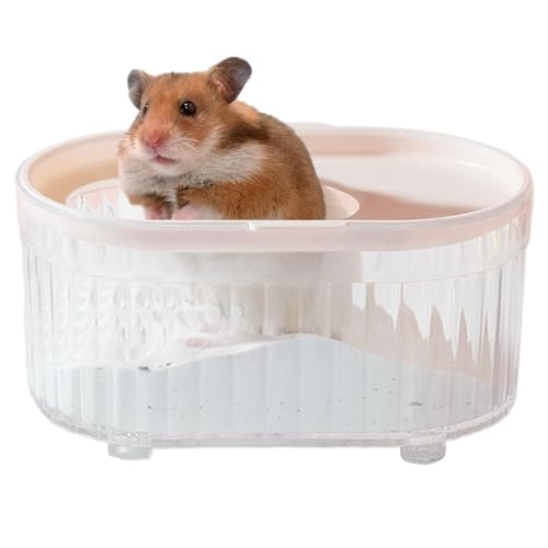 Hamster-Badezimmer, tragbare, transparente Sand-Badebox, wiederverwendbar, multifunktional, für kleine Haustiere, für Zwerghamster, Chinchilla, Rennmäuse von Lumiscent