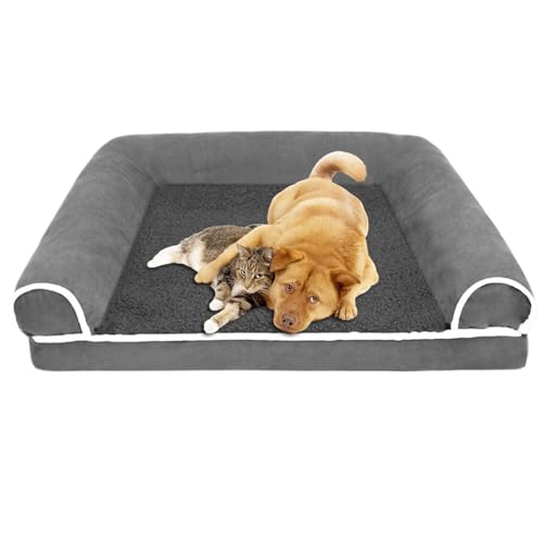 Haustier-Sofabett, Welpenschlafbett mit Rutschfester Unterseite, Haustier-Couch-Bett, Welpenschlafbett, Katzen-Couchbett für Indoor-Katzen, kleine Hunde von Lumiscent