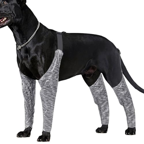 Hunde-Genesungsanzug, Anti-Leck-Hunde-Beinmanschetten, verstellbarer Ellenbogenschutz, Paar Hunde-Beinbandagen, Hunde-Beinbandage, Hunde-Karpalstütze von Lumiscent