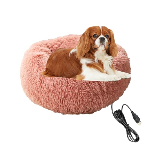 Hundebett, USB-Lade-Haustierbett, waschbar, Winter, beheiztes Bett, kleine Größe, Heizkissen, beruhigendes Katzen-Haustierkissen für Hunde und Katzen von Lumiscent