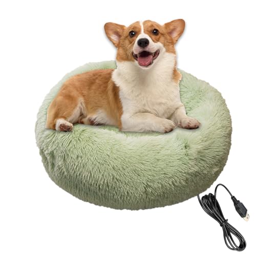 Hundebett, USB-Lade-Haustierbett, waschbar, Winter, beheiztes Bett, kleine Größe, Heizkissen, beruhigendes Katzen-Haustierkissen für Hunde und Katzen von Lumiscent