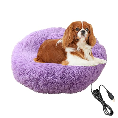 Hundebett, USB-Lade-Haustierbett, waschbar, Winter, beheiztes Bett, kleine Größe, Heizkissen, beruhigendes Katzen-Haustierkissen für Hunde und Katzen von Lumiscent