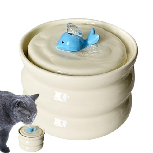 Katzen Wasserbrunnen, Automatischer Katzen-Wassernapf, 800ml Kapazität Hund Wasserspender, Haustier Wasserspender, Wassernapfspender für Katzen, Hunde, Haustiere Weiß von Lumiscent