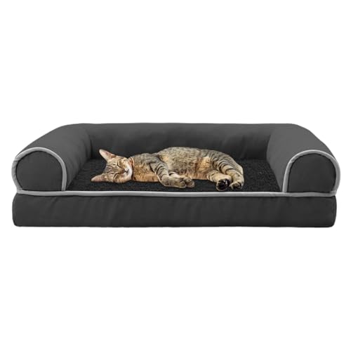 Katzenbett | Welpenschlafbett mit Rutschfester Unterseite – Katzen-Sofabett, Welpenbett, Haustier-Couch-Bett, Welpenschlafbett, Haustierbett für Indoor-Katzen, kleine Hunde von Lumiscent