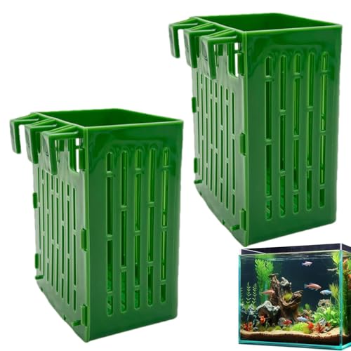 Lumiscent Aquarium-Pflanzenhalter, 2 Stück, Wasserpflanzenkorb, Pflanzgefäß, Aquariumpflanzenaufhänger, Pflanzkorb für Aquascape-Dekorationen, 2 Stück von Lumiscent