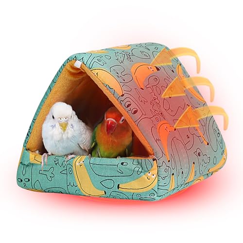 Papageienbett Vögel Kissen Haus Warm Haus Kissen Bett Winter Warm Vogelnest Haus Vogelnest Haus Plüsch Kissen für Papageien Lovebirds Sittiche Kleine und Mittlere Vögel von Lumiscent