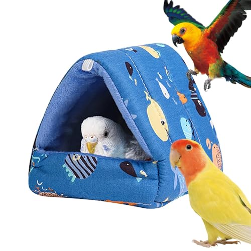 Papageienbett Vögel Kissen Haus Warm Haus Kissen Bett Winter Warm Vogelnest Haus Vogelnest Haus Plüsch Kissen für Papageien Lovebirds Sittiche Kleine und Mittlere Vögel von Lumiscent