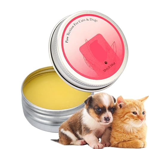 Pfotenschutz Hundewachs, 10g Pfotenschutzwachs, Hundepfoten-Schnuller-Balsam, Pfotenwachs Hunde, Katze Hund rissige Pfotenentfernungswachs, Pfotenpflegecreme Zuhause Katzenpflege Pfotenwachs für von Lumiscent