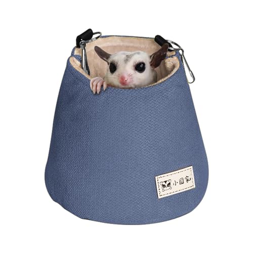 Sugar Glider Pouch, 15 x 15 cm, Zuckergleiter-Schlafsack, Eichhörnchen-Hängematte, warm, weich und bequem, Haustier-Schlafsack, kleine Tiere, abnehmbare Nestmatte für Hamster, Eichhörnchenbett für von Lumiscent