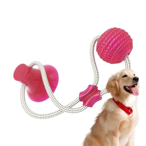 Vakuum Cup Hundespielzeug, Kaubares Hundespielzeug mit Tasse, Saugnapf Hundespielzeug, Pet Molar Bite Toys, Ball Toys Dosieren Saugkraft, Hund Zahnreinigung Kauer, Hund Vakuum Cup Ball zum Zerren, von Lumiscent