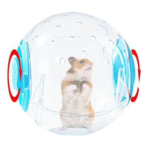 Hamster-Laufballspielzeug - Hamster-Laufball, Zwerghamsterspielzeug Laufball | Transparenter, leiser, atmungsaktiver Rennmaus-Radball, 17,8 cm, Hamster-Übungsspielzeug für kleine Tiere von Lunaobrik