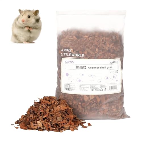 Lunaobrik Hamster Bettwäsche, Hamster Käfigbettwäsche, Natural Coco Chip Small Animal Bettzeug, Wärmeissipation, Habelslebensraumdekor für Gerbil, Geruchskontrolle von Lunaobrik