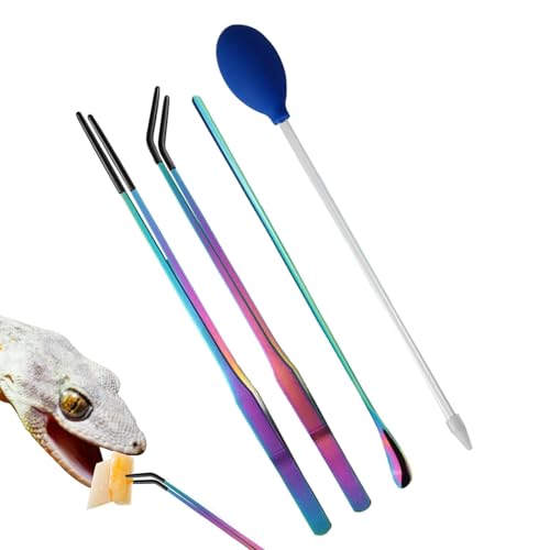 Lunaobrik Reptilienfütterungswerkzeug-Set, lange Pinzette für Aquarien, 4-teiliges Set – ergonomische Reptilienhandhabung für Gecko Lizard Lunaobrik Reptilienfütterungswerkzeug-Set, lange Pinzette für Aquarien, 4-teiliges Set – ergonomische Reptilienhandhabung für Gecko Lizard von Lunaobrik
