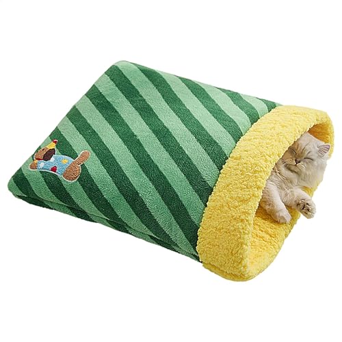 Lunaobrik Winter-Katzenschlafsack,Katzenschlafsack,Indoor-Kätzchen-Schlafsack | Weicher, Warmer Winterschlafsack für Katzen, bequemer Kuschelsack für Haustiere von Lunaobrik