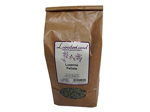 Lunderland Luzerne Pellets 2kg Einzelfuttermittel für Hunde, Katzen und Nager von Lunderland-Tierfutter GmbH