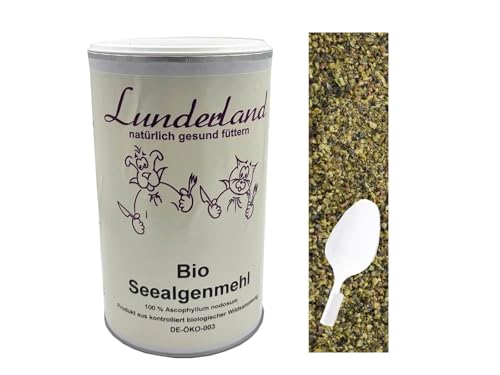 Lunderland Bio Seealgenmehl 800g, granuliert und ohne weitere Zusätze mit Dosierlöffel von Lunderland