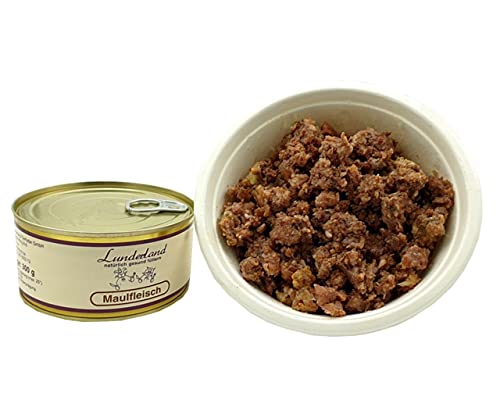 Lunderland-Dosenfleisch-Maulfleisch 5 x 300g Dosen (insg. 1,5kg) Hundefutter Nassfutter 100% Kopffleisch vom Rind für Hunde und Katzen von Lunderland