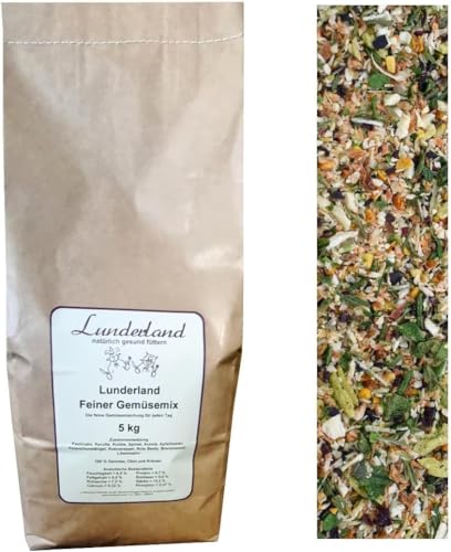 Lunderland Feiner Gemüsemix 5kg Ergänzungsfuttermittel für Hunde und Katzen EIN getreidefreier Gemüsemix zur Fleischmahlzeit von Lunderland