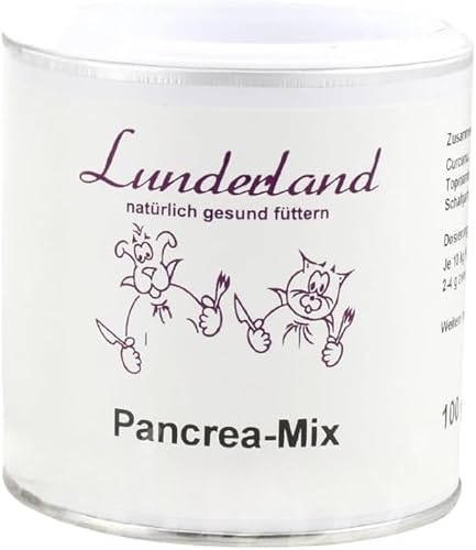 Lunderland Pancrea-Mix | 100 g | Ergänzungsfuttermittel für Hunde und Katzen | Kann die Stärkung der Bauchspeicheldrüse und der Leber unterstützen | Enthält Curcuma von Lunderland