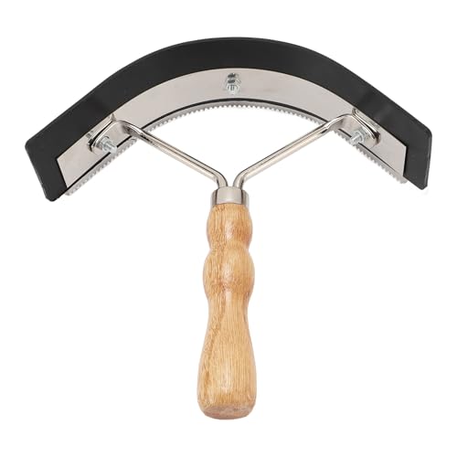 Luocute Ergonomische Pferdehaarbürste mit Holzgriff und Edelstahlschaber, Werkzeug Zur Viehpflege Luocute Ergonomische Pferdehaarbürste mit Holzgriff und Edelstahlschaber, Werkzeug Zur Viehpflege von Luocute
