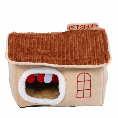 Luocute Hundehütte für den Innenbereich, Faltbares, Weiches Zwingerbett, Warmes Katzennest, Welpenhöhle mit Kissen für Kleine, Mittelgroße und Große Hunde und Katzen, Abnehmbar, (S #14) von Luocute