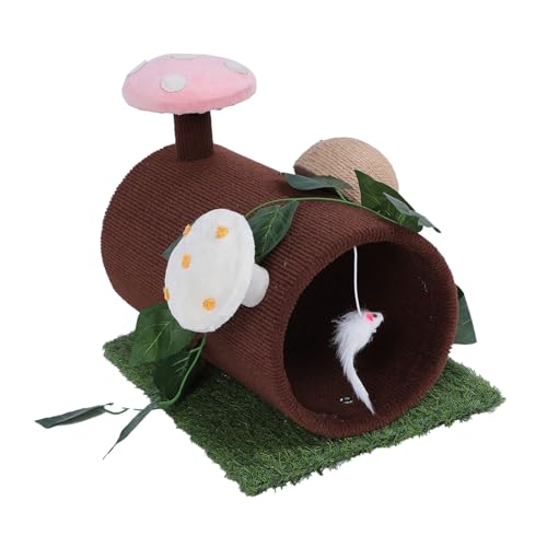 Katzentunnel mit Kratzball, Katzenspielzeug-Tunnelrohr für Kaninchen, Kätzchen, Frettchen, Welpen, Hunde, Interaktives Schutzmöbel, Katzen-Klettergerüst, Tunnel, Bettspielzeug von Luocute