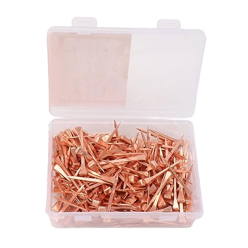 Luocute 250pcs Hufeisennägel, Solide Reine Kupfer Reitausrüstung Hufeisenwerkzeuge für Pferderenntraining, Hufeisennägel Ustproof Reittierausrüstung Haustier Vorräte (45mm E3) von Luocute