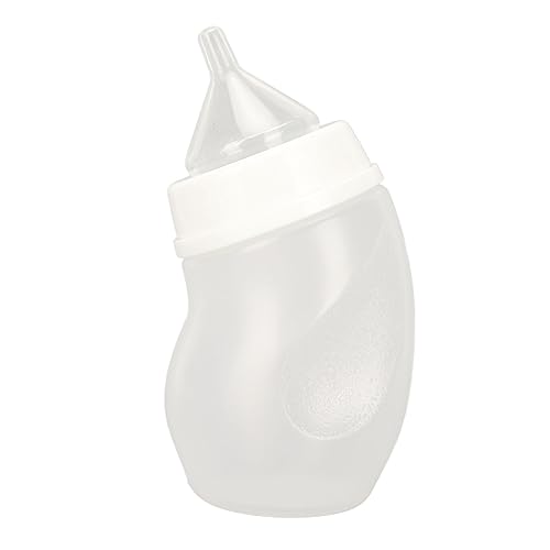 Luocute Haustier-Stillflasche, Haustier-Flaschen-Kits, Professionelle Weiche Silikon-Nippel-Gebogene Stillflasche für Neugeborene Kätzchen-Welpen, 180 Ml Fassungsvermögen, PP-Silikon, von Luocute