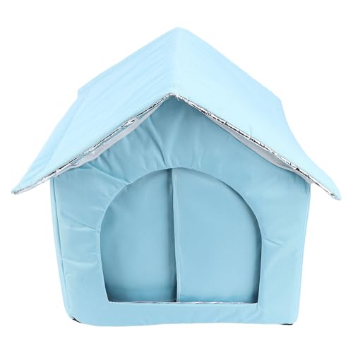 Luocute Katzenhaus Im Freien, Großes Isoliertes Katzenhaus, Wasserabweisend, Hunde- und Katzenhaus für Haustiere Im Freien, Gemütliches, mit Kissen Umschlossenes Winter-Katzenhaus, (Blue) von Luocute