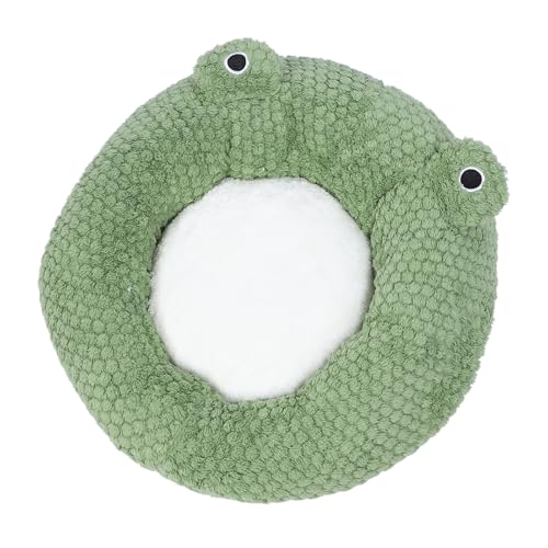 Luocute Süßes Katzenbett, Winterwarmes Hundeplüschbett, Waschbare Runde Katzenbetten, Bequemes Kleines Katzenkissenbett Zum Schlafen Im Innenbereich für Welpen und Kätzchen (2XL) von Luocute