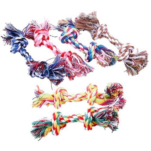 Luojuny Interaktives Haustierspielzeug Bissfestes Hundespielzeug 1pc/3pcs/5pcs Pet Toy Interaktives Hunde Kauspielzeug Bissfestes Baumwollseil Hundetrainingsspielzeug Haustierbedarf 3pcs M von Luojuny