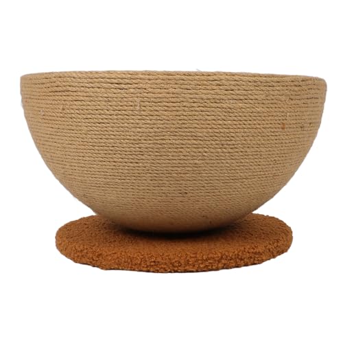 Katzenkratzbrett für Kätzchen, 2 in 1 Sisal-Kratzbett für Katzen Multifunktionales rundes Katzenkratzbett Katzenkratzmatte Schale zum Kratzen, Ausruhen, Spielen (Ausgewogener von Luqeeg