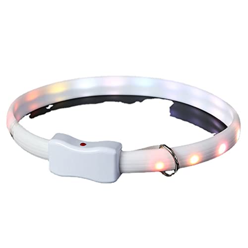 LED-Hundehalsband, Wiederaufladbares USB-Hundehalsband mit Beleuchtung, Im Dunkeln Leuchtende Hundehalsbänder mit Mehreren Beleuchtungsmodi für Große, Kleine und Mittelgroße Hunde von Luqeeg