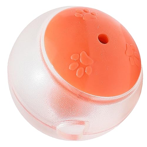 Leckerli-Ball für Hunde, Hundespielzeug-Ball Zur Futterausgabe, Interaktives Hunde-Beißspielzeug Zur Leckerli-Ausgabe für Katzen und Hunde, Futter, für die Familie Im Haus (Orange) von Luqeeg