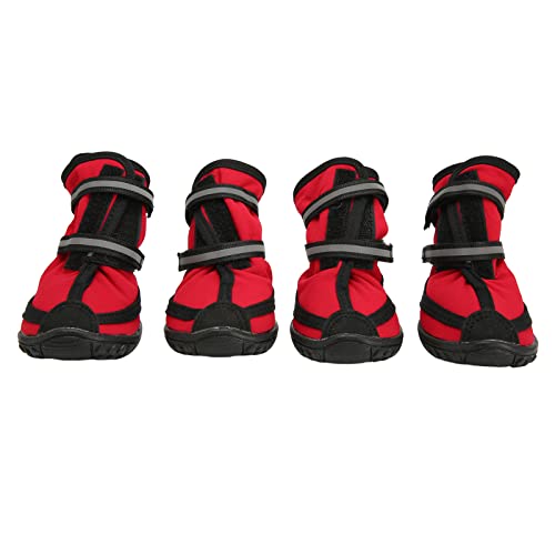 Luqeeg Hundeschuhe, Robuste Hundewanderschuhe Atmungsaktive Verstellbare Hundeschuhe mit Anti-Rutsch-Sohle Reflektierend Haustier Pfote Protektoren für Wandern, Spaziergänge, Boden (XL) von Luqeeg