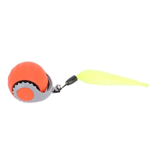 Luqeeg Intelligenter, Interaktiver, Elektrisch Rollender Katzenspielzeugball, Selbstrollender Haustierball mit Automatisch Beweglichem Ball für Katzenübungen Im Innenbereich, (ORANGE) von Luqeeg