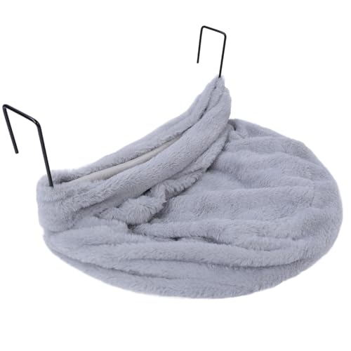 Luqeeg Katzen-Hängemattenbett, Warmes, Gemütliches Plüsch-Katzenhängemattenbett, Plüsch mit Hängendem Katzentunnel-Design, Warmer und Gemütlicher Ruheraum für Zuhause und Drinnen (Gray) von Luqeeg