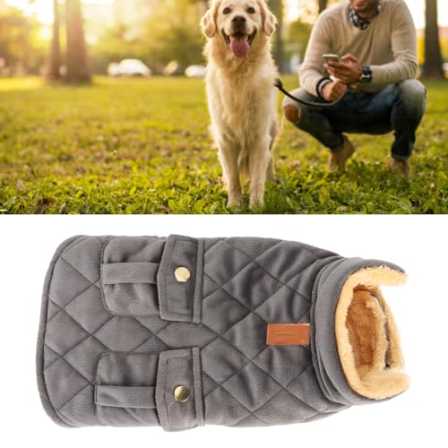 Luqeeg Modische, Winddichte, Gemütliche, Warme Hundejacke mit Tasche, Bequemer Wintermantel für Spaziergänge Im Freien (S) von Luqeeg