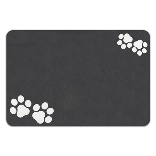 Lurowo Napfunterlage Hund 40x60 cm, rutschfeste Unterlage Katzennapf, Saugfähigkeit Futtermatte Hunde, wasserdicht Napfunterlage Katzen, Unterlagematte für Hundenapf von Lurowo