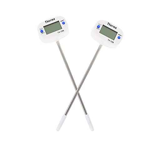 Lurrose 2Pcs Digitale Lebensmittel Temperatur Gauge Tiefe Braten Fleisch - Meter Küche Temperatur Gauge Monitor Reader für Küche Kochen Indoor Outdoor von Lurrose