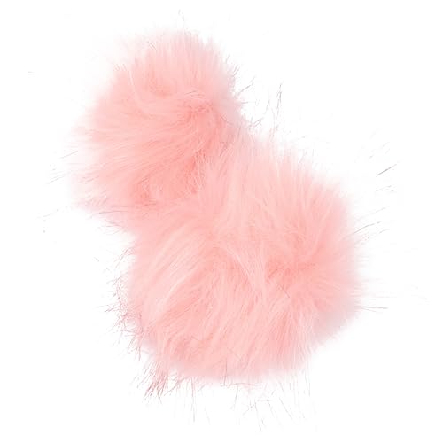 Lurrose 2st Nachgemachter Waschbärfuchspelzknäuel Pompom Selber Machen Bommel Aus Fuchspelz Bommel Aus Kunstpelz Flauschige Bastelbällchen Weißer Fellbommel Charme Schlüsselanhänger von Lurrose