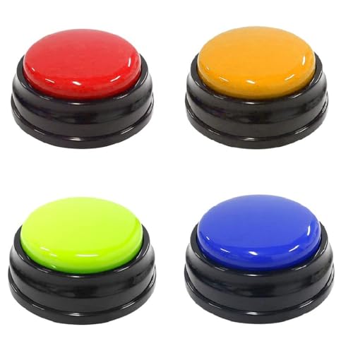 Lusacy Buzzer mit Aufnahmefunktion, Hunde Buzzer, Hunde Buzzer mit Aufnahmefunktion, Answer Buzzers Hund, Buzzer mit Sound Hund für Hund Interaktion von Lusacy