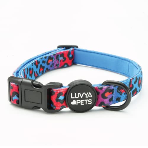 LUVYA Hundehalsband, 80er Jahre Retro Tierdruck für Größen XS bis L (XS) von LuvYa Pets
