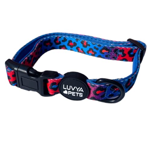 LUVYA Hundehalsband, 80er Jahre Retro Tierdruck für Größen XS bis L (klein) von LuvYa Pets