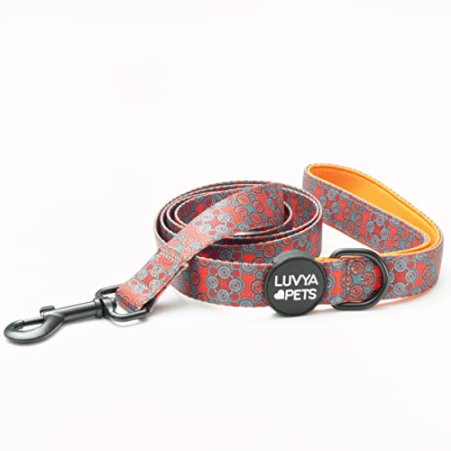 LuvYa Pets Geo Haustier-Leine, afrikanischer Druck, niedliches Design, weiches Neopren von LuvYa Pets