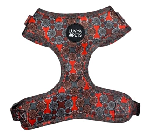 LuvYa Pets Modernes buntes Hundegeschirr mit Unisex-Drucken, afrikanischer Mutterland-Druck, Größe M, Brustumfang 45,7–61 cm von LuvYa Pets