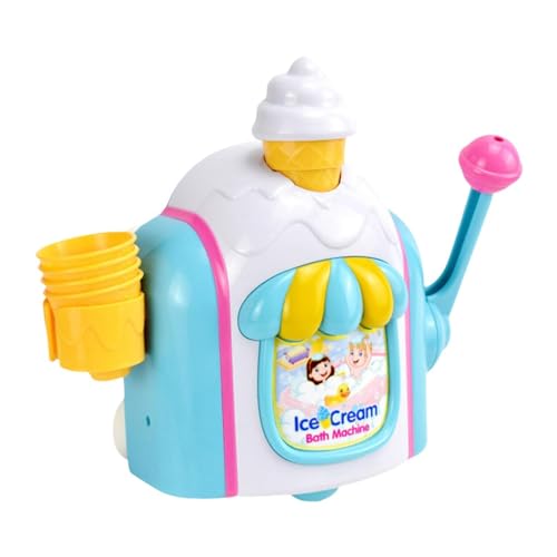 Luwecf Eiscreme Seifenblasenmaschine, Baby Badespielzeug für Konzentration, Feinmotorik von Luwecf