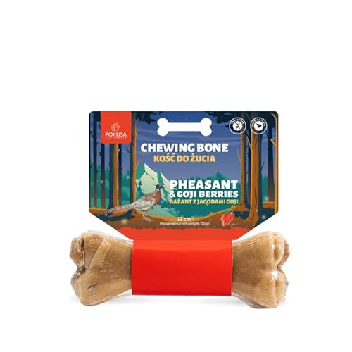 Lux4Kids Feel The WILD Kauknochen Fasan mit Goji Beeren für Hunde 12 cm / 55 Gramm von Lux4Kids